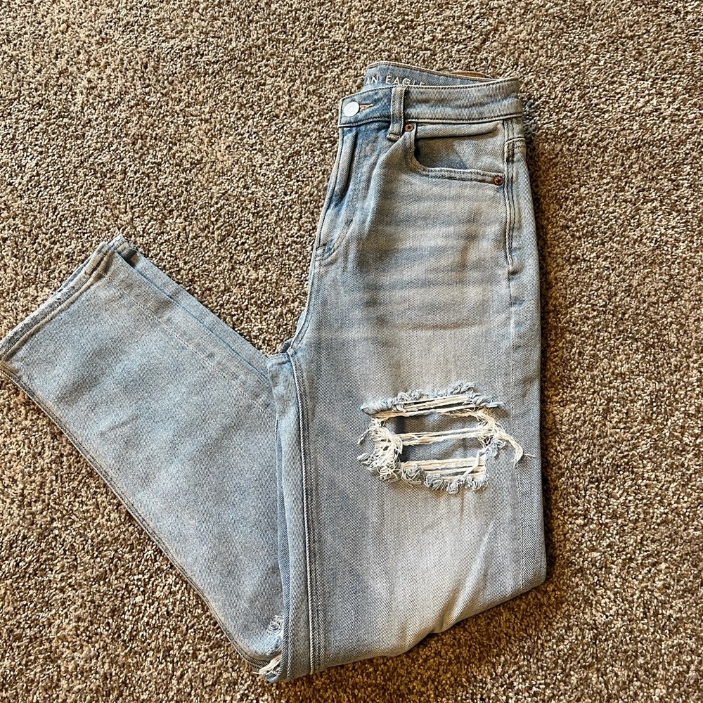 American Eagle Outfitters High Rise Blue Jeans, size 0